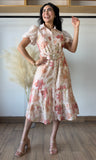 Flower Print Button Dress