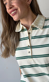 Stripe Collared Mini Shirt Dress