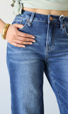 High Rise Crop Boyfriend Cufffed Jeans