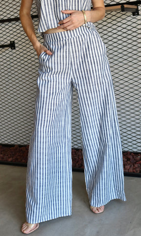 Linen Striped Pants