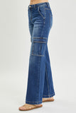 High Rise Wide Cargo Jeans