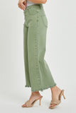 Olive High Rise Wide Leg Jeans