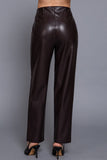 High Waist Slim Fit Faux Leather Pants