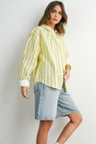 Striped Long-sleeve Button-up Shirt