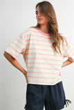 Striped Boxy Cropped T-shirt