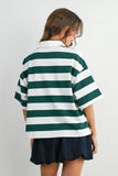 Striped Oversized Polo Shirt