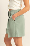 High Waist Pleated Chic Shorts