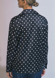 Satin Polka Dot Button-up Blouse