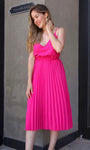 Pink Pleated Skirt Dress